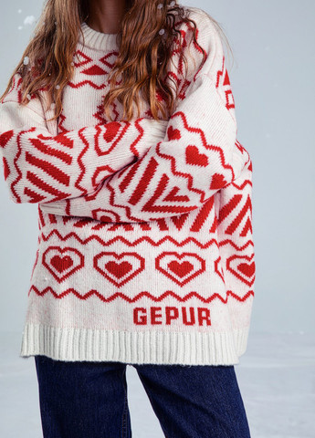 Молочний зимовий светр Gepur
