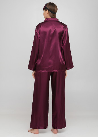 Сливовая всесезон пижама (рубашка, брюки, маска для сна) рубашка + брюки Alexander Del Rossa