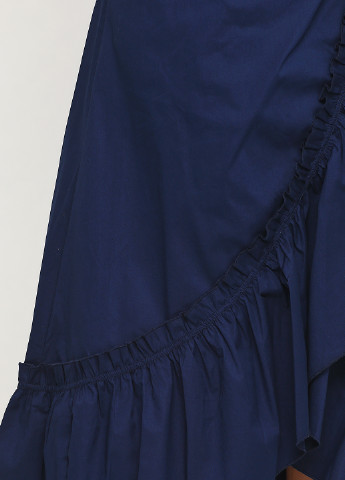 Темно-синяя кэжуал однотонная юбка Andre Tan клешированная