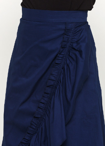Темно-синяя кэжуал однотонная юбка Andre Tan клешированная