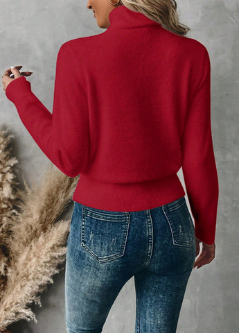 Темно-вишневый демисезонный джемпер джемпер SHEIN