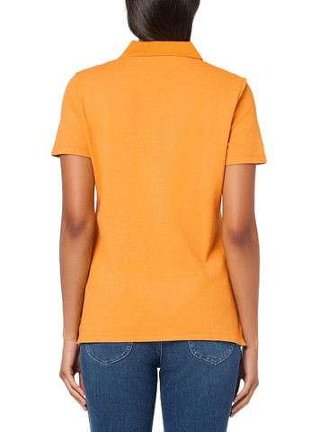Оранжевая женская футболка-поло Tommy Hilfiger однотонная