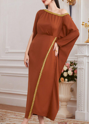 Мідна святковий, вечірня сукня SHEIN однотонна