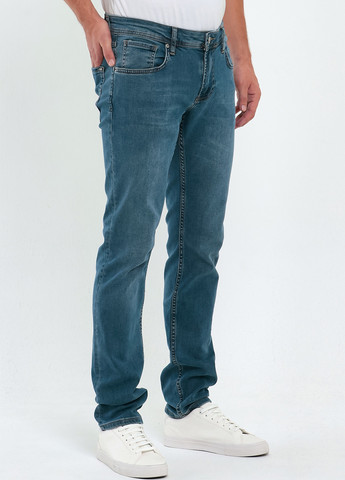 Светло-синие демисезонные слим джинсы Trend Collection
