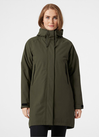 Оливкова (хакі) демісезонна куртка 53652-431 Helly Hansen mono material insulated rain coat