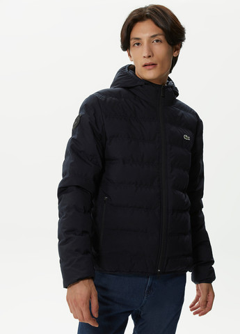 Темно-синяя демисезонная куртка Lacoste