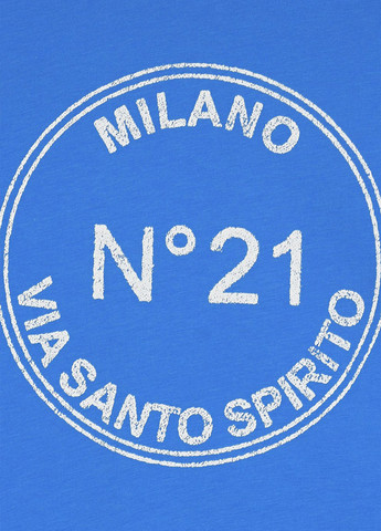 Голубая летняя футболка N°21