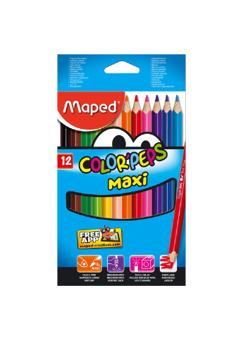 Карандаши цветные Color Peps Maxi 12 цв. (MP.834010) Zibi (254067418)