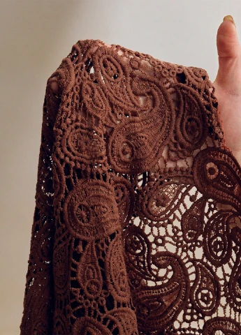 Коричневая блуза SHEIN