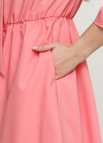 Розовое кэжуал платье а-силуэт Sassofono