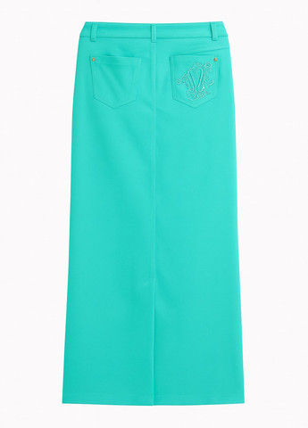 Мятная кэжуал однотонная юбка Sassofono карандаш