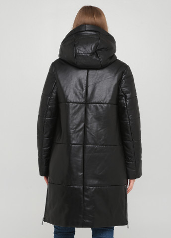 Черная зимняя куртка кожаная Pasado