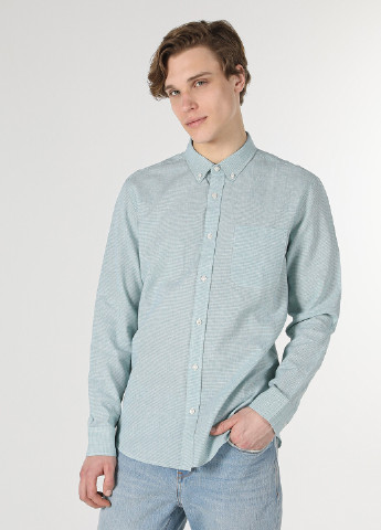 Мятная кэжуал рубашка в клетку Colin's