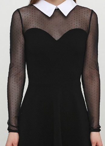Черное кэжуал платье клеш Gepur