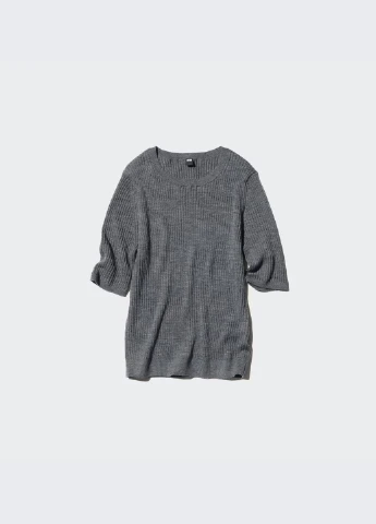 Серый демисезонный свитер Uniqlo