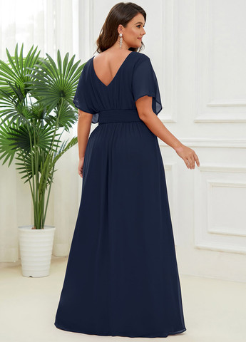 Темно-синя святковий сукня в стилі армпір SHEIN однотонна