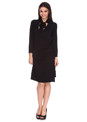 Черное кэжуал платье с длинным рукавом Nolita однотонное