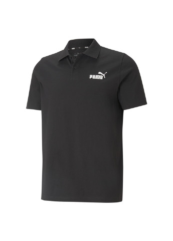 Черная футболка-поло essentials men's polo shirt для мужчин Puma однотонная