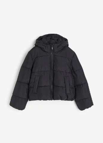 Чорна демісезонна куртка H&M