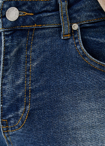 Джинси KOTON завужені однотонні темно-блакитні джинсові бавовна