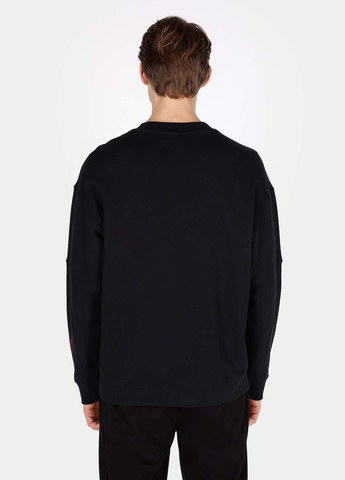 Черный свитшот Colin's однотонный нашивки (336337424)