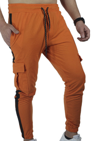 Оранжевые спортивные демисезонные карго брюки Fiyasko Fashion