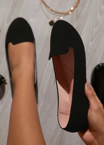 SHEIN Туфли слиперы черный з искусственная замша, китай — демисезон (325706994)