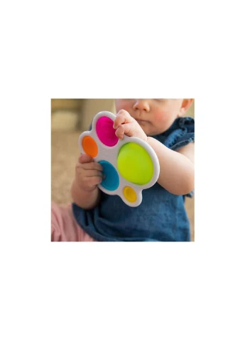 Погремушка прорезыватель и тактильная игрушка Нажми шар dimpl Fat Brain Toys (252245630)
