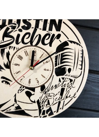Концептуальный настінний годинник з дерева «Justin Bieber» 7Arts (253567475)