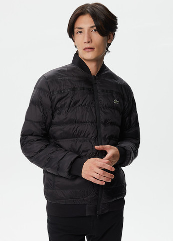 Черная демисезонная куртка Lacoste