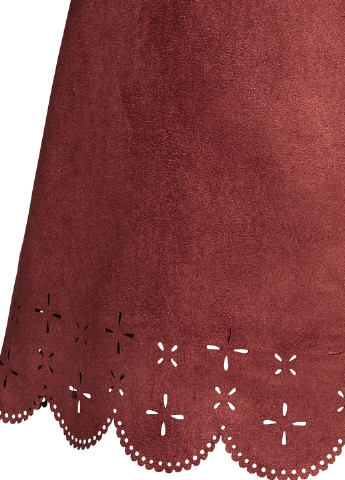 Терракотовая кэжуал юбка H&M а-силуэта (трапеция)