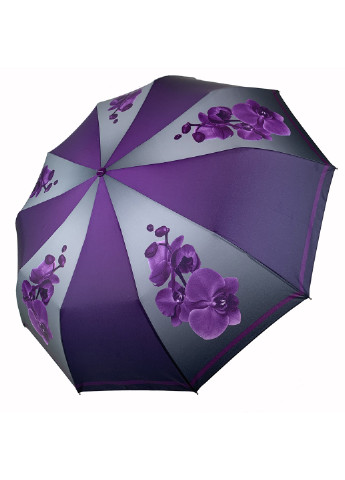Фиолетовый женский складной зонт-полуавтомат 102 см Flagman (193351250)