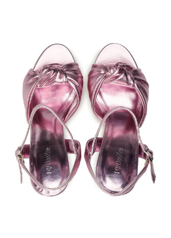 Розово-лиловые сандалі DeeZee с ремешком с драпировкой