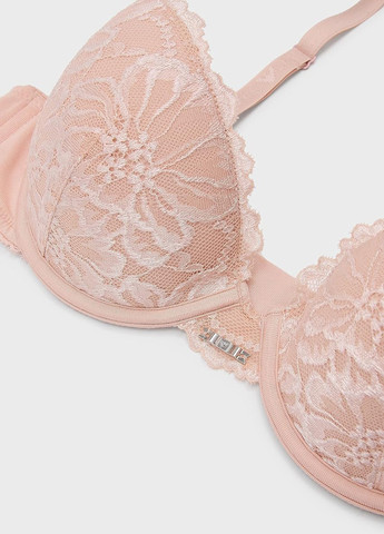 Бежевий балконет бюстгальтер Emporio Armani з кісточками поліамід