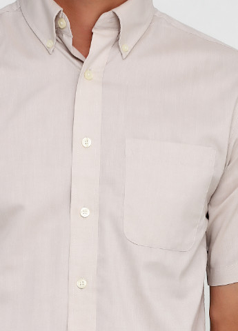Кремовая кэжуал рубашка однотонная David Taylor