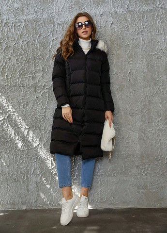 Чорна зимня куртка SHEIN