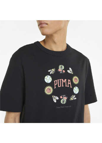 Черная футболка downtown graphic crew neck men's tee Puma