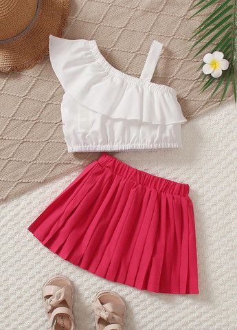 Комбінований літній комплект (топ, спідниця) SHEIN