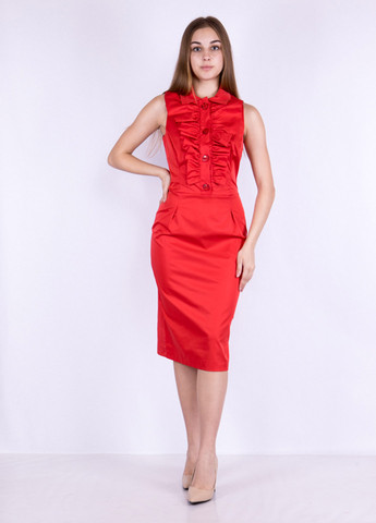 Червона кежуал сукня футляр Time of Style однотонна