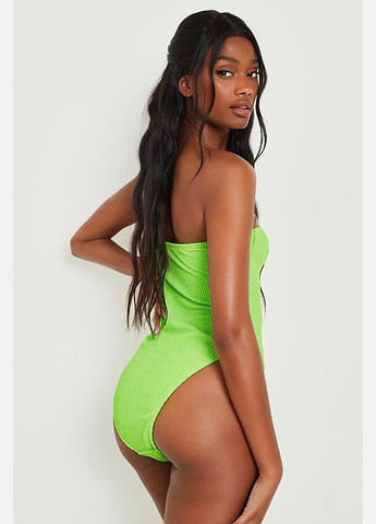 Салатовий демісезонний купальник бандо, суцільний Boohoo