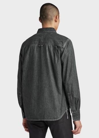 Серая джинсовая рубашка однотонная G-Star Raw