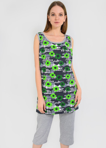 Зеленая всесезон пижама (туника, бриджи) NEL