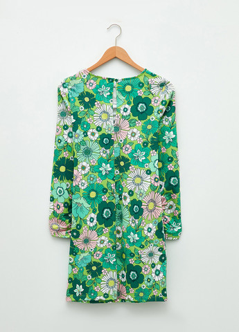 Зеленое кэжуал платье LC Waikiki с цветочным принтом