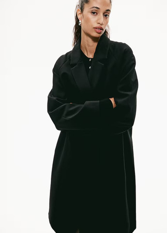 Черное демисезонное Пальто легкое H&M