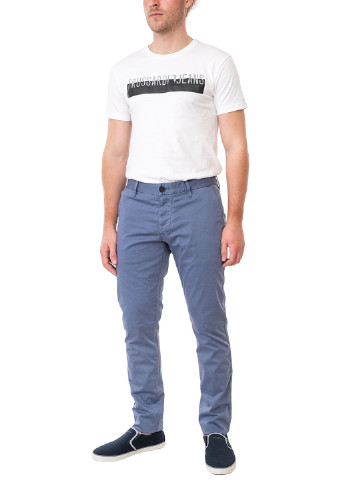Голубые кэжуал демисезонные чиносы брюки Armani Jeans