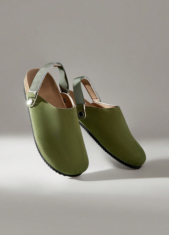 Зеленые сабо SHEIN без каблука