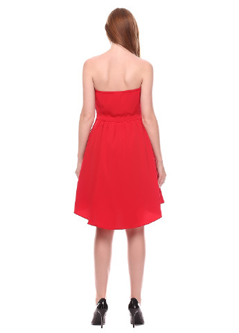 Красное коктейльное платье клеш Naf Naf
