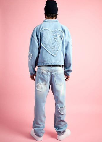 Світло-синя демісезонна куртка Boohoo