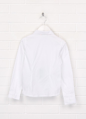 Белая кэжуал рубашка однотонная IntelliGent store