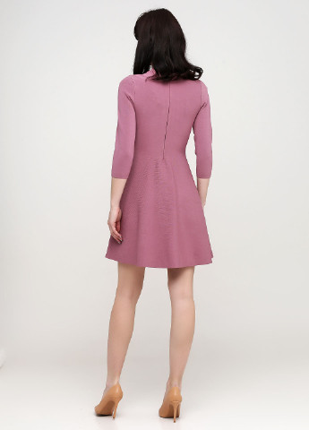 Темно-розовое кэжуал платье клеш Vero Moda однотонное